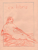 Ex Libris - Pastello su carta 23x16