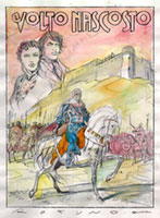 Bozzetto Volto Nascosto “La fortezza” - Acquerello su carta 21x15
