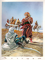 Cover Volto Nascosto n11 “Il prigioniero di menelik” Volto Nascosto - Acrilico su cartoncino Schoellers 35x25