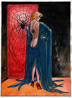 Donna Ragno - Acquerello 27x20