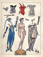 Erotic paper doll - Ecoline e carbothello 31x23