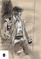 Brendon - Matita su carta da spolvero con Lumeggiature 33x24